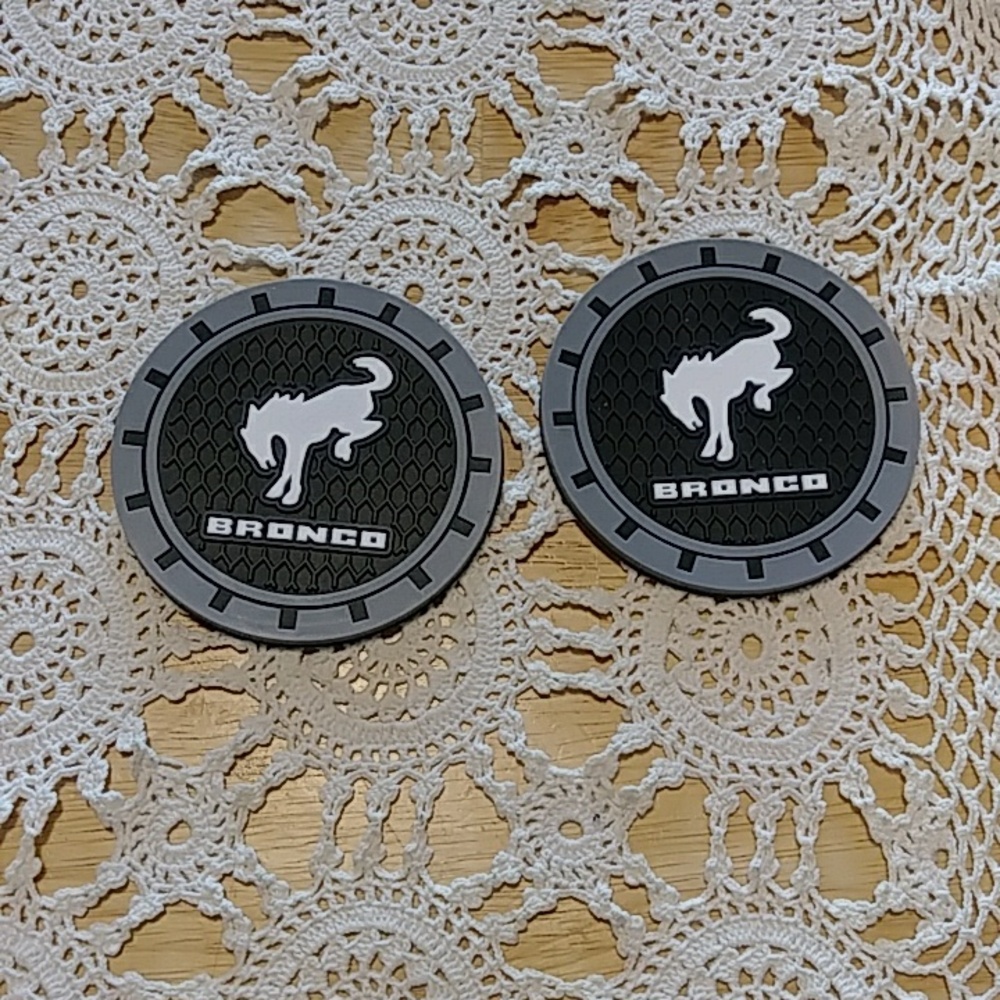 Car Coasters, new, Bronco